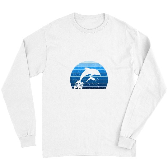 Dolphin Pet Gift Cute Vintage Dolphin Whale Long Sleeves