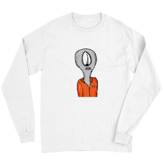 Aliens UFO Angry UFO Alien is not happy Fun Graphic for Space Fans Long Sleeves