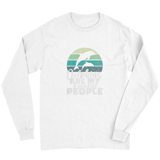 Dolphin Pet Gift Cute Dolphin Marine Scientist Biologist Ecologist Long Sleeves