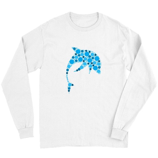 Dolphin Pet Gift Blue Polka Dot Dolphin International Dot Day Long Sleeves