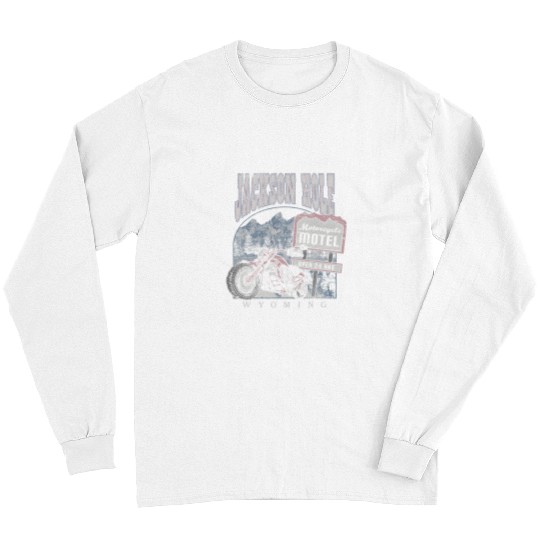 Jackson Hole Wyoming Motorcycle Motel Long Sleeves