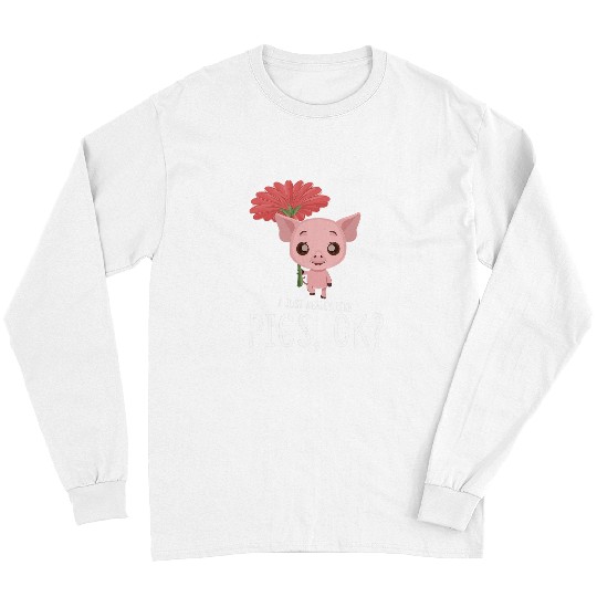 Pig Pet I Just Really Like Pigs Ok Pig With Daisy Flower Long Sleeves