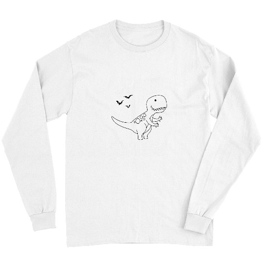 Dinosaur Pet Lets Eat Kids Punctuation Saves Lives Halloween Dinosaur Boy 8 Long Sleeves
