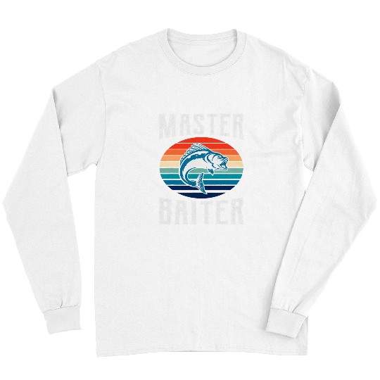 Fishing Fun Retro Master Baiter Bass vintages Fishing Fisherman Fun Long Sleeves