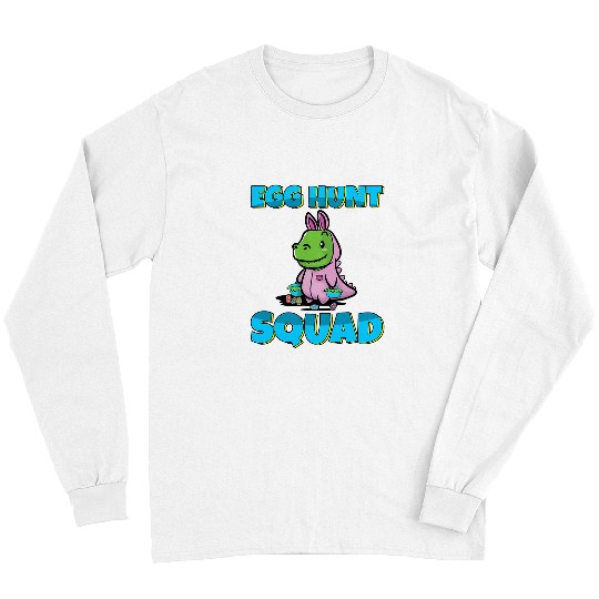 Dinosaur Pet Egg Hunt Squad Cute TRex Easter Eggs Hunting Long Sleeves