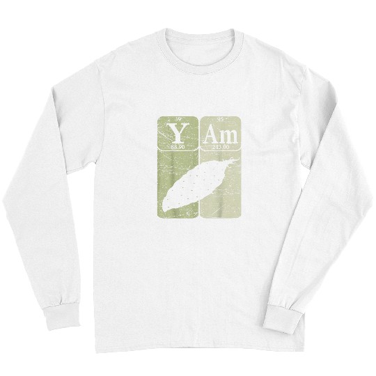 Yam Periodic Table Elements Sweet Potato Retro Farmer 23 Long Sleeves