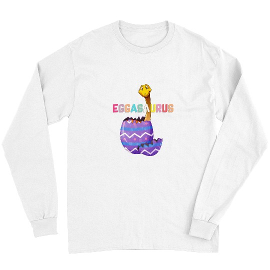 Dinosaur Pet Eggasaurus Stegosaurus Easter Egg Dinosaur Funny Easter Long Sleeves