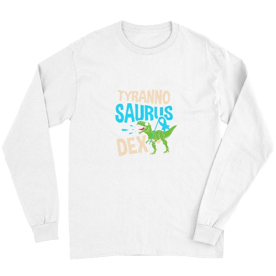diabetess Ribbon Tyrannosaurus Dex diabetess Awareness T1D Dinosaur Lover Long Sleeves