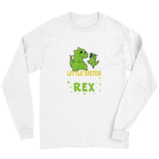 Dinosaur Pet Little Sister Saurus rexs Green Dino For Girls And Boys Long Sleeves