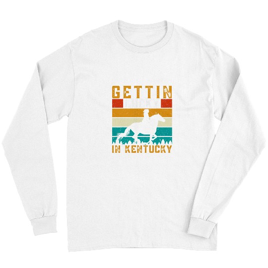 Horse Pet gettin lucky in kentucky 2derby 2horse racing Long Sleeves