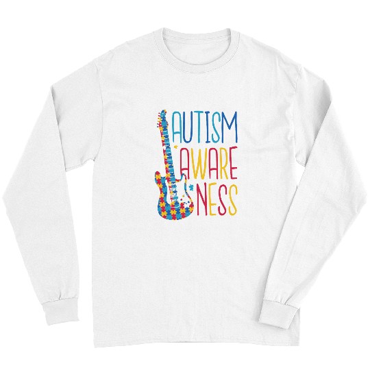 Autism Puzzle Music Lover Autism Puzzle Graphic Novelty Apparel Long Sleeves