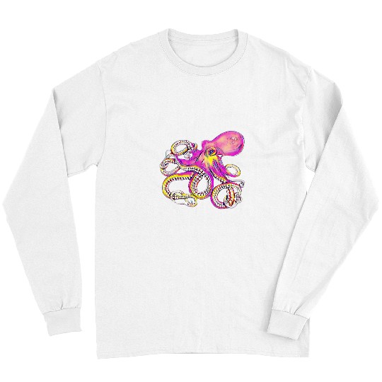 Octopus Pet Tentacle Squid Ocean Animals Design Octopuses Long Sleeves