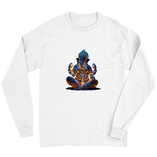 Elephant Mammal Ganesh Elephant Hindu Yoga Spiritual Meditation 7 Long Sleeves