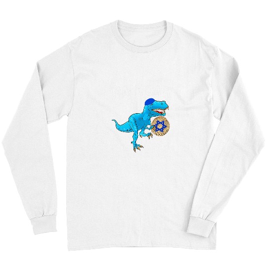 Dinosaur Pet Cute Passover Dinosaur Jewish Hebrew Pesach MaRoar Passover Long Sleeves