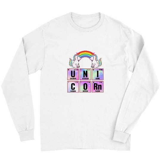 Unicorn Pet Funny Chemistry Pun Science Humor Periodic Table Long Sleeves