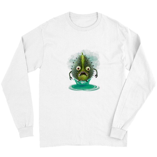 Aliens UFO Avocado AI Art Long Sleeves