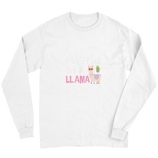 Llama Pet Pretend Im A Llama Costume Funny Halloween Matching Long Sleeves