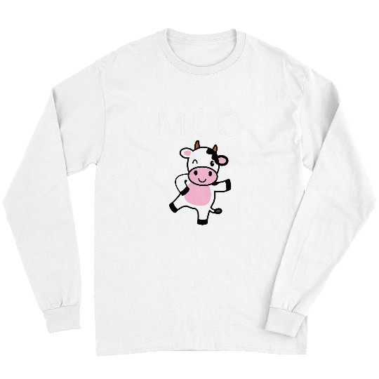 Cow Pet Moo Cow 2Funny Farmer cow for adults kids boys and girls Long Sleeves