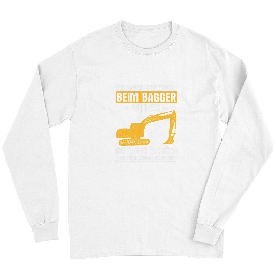 Excavator Fun No errors excavator driving excavator driver construction site construction Long Sleeves
