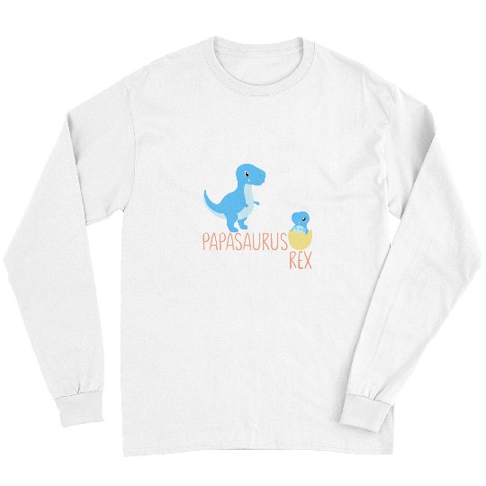 Dinosaur Pet Papasaurus Babysaurus Daddy Long Sleeves