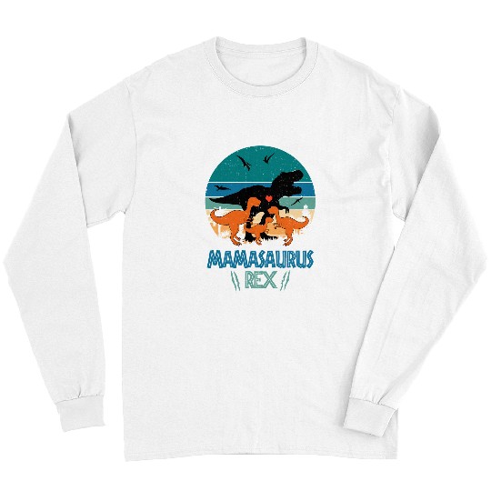 Dinosaur Pet Mamasaurus rexs Dinosaur 3 Kids Retro vintages Long Sleeves