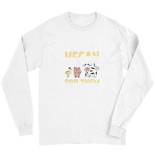 Chicken Pet Vegan For Them Ethical Farm Animals Chicken Pig Cow 22 Long Sleeves