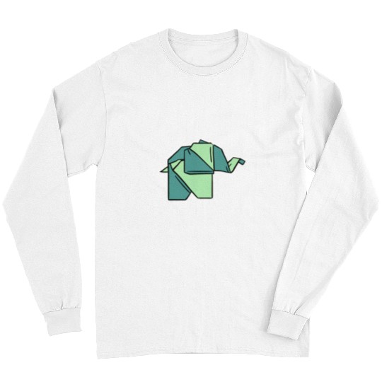Elephant Mammal Origami Elephant Animals Japan Folding Art Long Sleeves