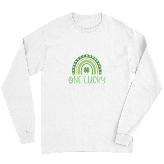 One Lucky Esthetician Funny St  Patricks Day Aesthetician Long Sleeves