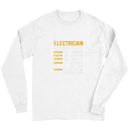 Electrician Hourly Rate Lineman Electrical Worker Long Sleeves