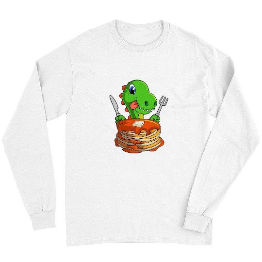 Dinosaur Pet Pancakes Waffle Dinosaur Breakfast Flapjack Trex Food Long Sleeves