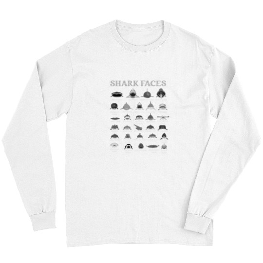 Shark Pet Types Of Shark Faces Shark Face Identification Great Sea 2 Long Sleeves