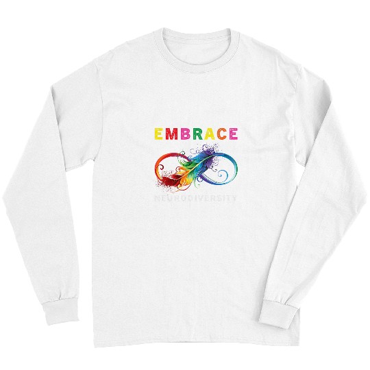 Autism Puzzle Neurodiversity Embrace ADHD Autism ASD Infinity Long Sleeves