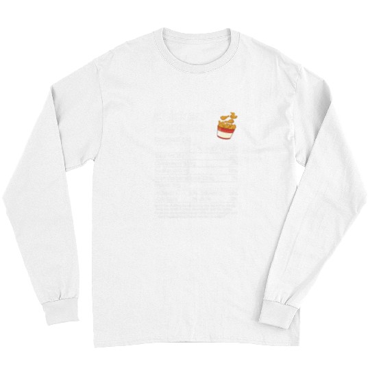 Chicken Pet Men Women Thanksgiving Chicken Nuggets Nutrition Fact Long Sleeves