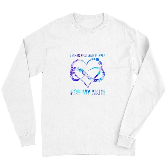 suicides Prevention 988 Ribbon I Wear Teal Purple For Mom Long Sleeves