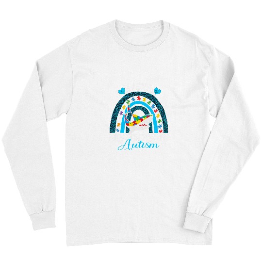 Autism Puzzle I Love Someone with Autism Shark Long Sleeves