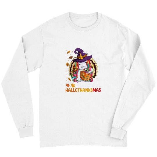 Unicorn Pet Thanksgiving Unicorn Halloween s Happy Hallothanksmas Long Sleeves