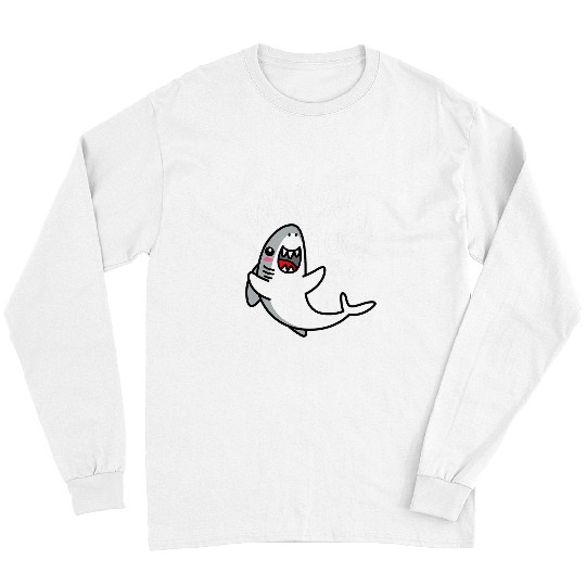 Shark Pet Wanna Hug Shark Lover Ocean Wildlife Funny Predator Sea Life Long Sleeves
