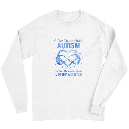 Autism Puzzle i love someone with autism to moon and back Long Sleeves