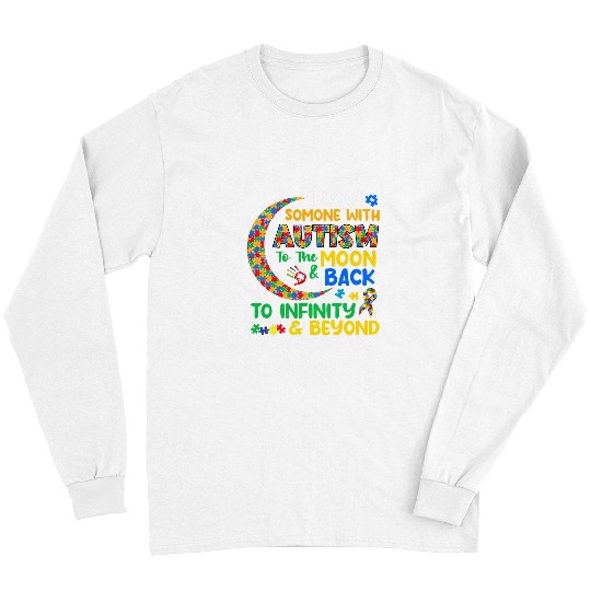 Autism Puzzle I Love Someone With Autism Dad Mom Long Sleeves