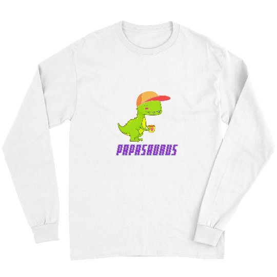 Dinosaur Pet Papasaurus T rexs Dinosaur Funny Fathers Day Long Sleeves