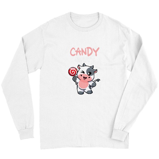 Cow Pet Candy Queen I Lollipop I Cow I Kids I Candy Long Sleeves