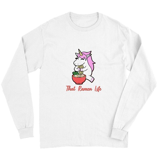 Unicorn Pet That Ramen Life Colorful Unicorn Chopstick Crab Meat Noodle Long Sleeves