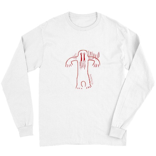 Bigfoot Pet Native American Bigfoot Sasquatch Petroglyph Cave Art Long Sleeves
