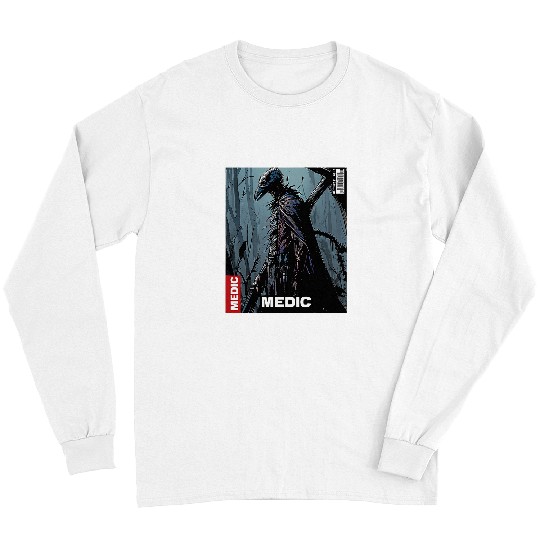 Book Fun Medic Comic Book Plague Doctor Healer Magazine Style Art 03 Long Sleeves
