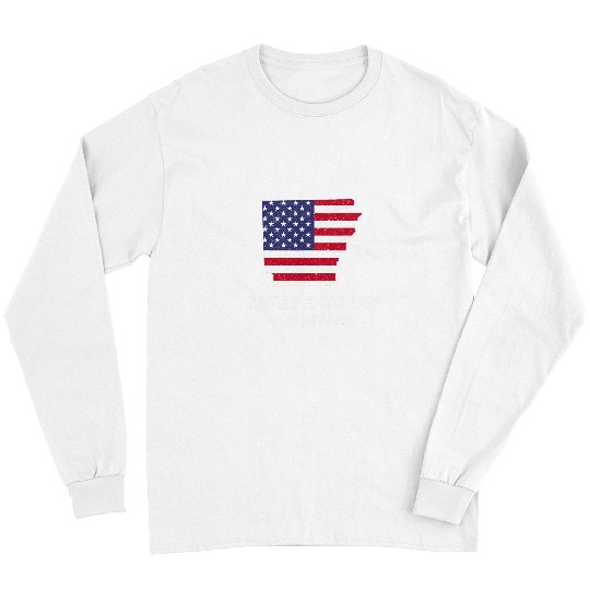 Distressed Patriotic USA Flag Baker Hollow Arkansas Long Sleeves