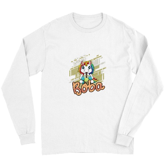 Unicorn Pet Funny Bubble Tea Unicorn Boba Tea 5 Long Sleeves