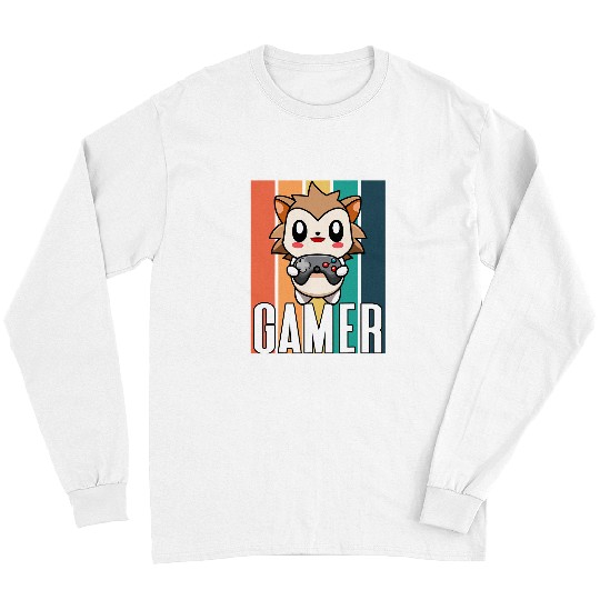 Hedgehog Pet Kawaii Hedgehogs Gamer For Men Women Kids Video Game Long Sleeves