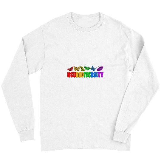 Autism Puzzle Neurodiversity Butterflies Autism Neurodivergent Long Sleeves