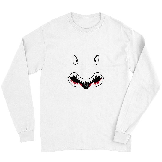 Shark Pet Vintage Shark Nose Art WWii Gift for Veteran Pilots Long Sleeves