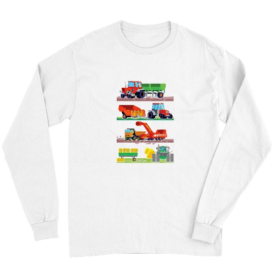Tractor Fun driving Farm Vehicles Long Sleeves